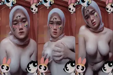 ABG Hijab Toket Diremas Keras Desah Nafsu Liar